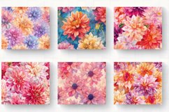 Watercolor Dahlia Flowers Tumbler Wrap, 20oz Skinny Tumbler Product Image 2