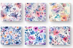 Pastel Watercolor Floral Fabric Tumbler Wrap, 20oz Skinny Tu Product Image 2