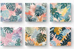 Pastel Jungle Tropical Leaf Tumbler Wrap, 20oz Skinny Tumble Product Image 2