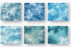Blue Cloudy Sky Tumbler Wrap, 20oz Skinny Tumbler Wraps Product Image 2