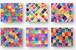 Watercolor Colorful Checkered Tumbler Wrap, 20oz Skinny Tumb Product Image 2