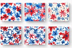Watercolor 4th of July Flower Tumbler Wrap, 20oz Skinny Tumb Product Image 2