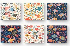 Cute Floral Fishes Tumbler Wrap, 20oz Skinny Tumbler Wrap Product Image 2