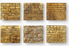 Gold Brick Wall Tumbler Wrap, 20oz Skinny Tumbler Wraps Product Image 2