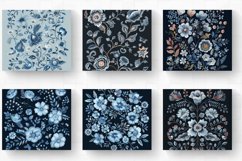 Dusty Blue Floral Embroidery Tumbler Wrap, 20oz Skinny Tumbl Product Image 2