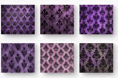 Purple and Black Damask Tumbler Wrap, 20oz Skinny Tumbler Wr Product Image 2