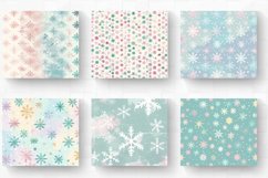 Pastel Winter Snowflakes Tumbler Wrap, 20oz Skinny Tumbler W Product Image 2