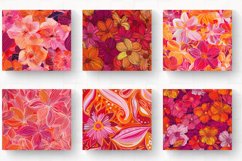 Boho Floral Red Pink Orange Line Tumbler Wrap, 20oz Skinny T Product Image 2