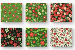 Red and Green Cute Flowers Tumbler Wrap, 20oz Skinny Tumbler Product Image 2