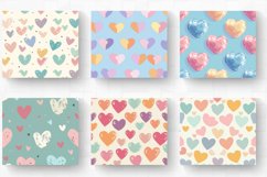 Cute Pastel Hearts Tumbler Wrap, 20oz Skinny Tumbler Wrap Product Image 2