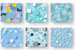 Abstract Baby Blue Memphis Tumbler Wrap, 20oz Skinny Tumbler Product Image 2