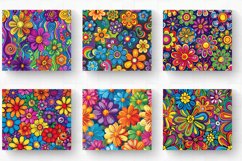 Rainbow Hippie Flowers Tumbler Wrap, 20oz Skinny Tumbler Wra Product Image 2