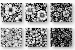 Black and White Floral Tumbler Wraps, 20oz Skinny Tumbler Wr Product Image 2