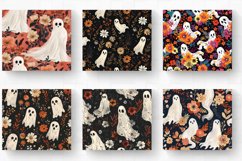 Boho Floral Ghost Halloween Tumbler Wrap, 20oz Skinny Tumble Product Image 2