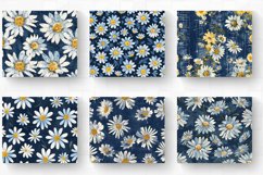Daisies Bloom Swatches Denim Tumbler Wrap, 20oz Skinny Tumbl Product Image 2