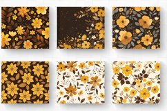 Brown &amp; Yellow Floral Tumbler Wrap, 20oz Skinny Tumbler Wrap Product Image 2