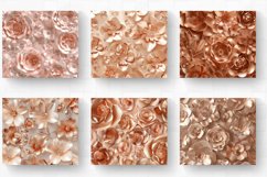 Rose Gold 3D Flowers Tumbler Wrap, 20oz Skinny Tumbler Wraps Product Image 2