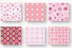 Pink Snowflakes Embroidery Tumbler Wrap, 20oz Skinny Tumbler Product Image 2