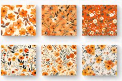 Orange Botanical Flowers Tumbler Wrap, 20oz Skinny Tumbler W Product Image 2