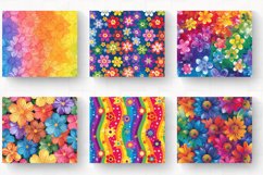 Rainbow Blooming Flowers Tumbler Wrap, 20oz Skinny Tumbler W Product Image 2