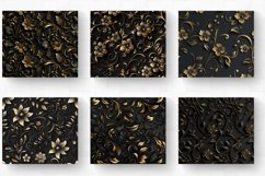 Luxury Black Gold Floral Tumbler Wrap, 20oz Skinny Tumbler W Product Image 2