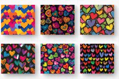 Multicolored Funky Hearts Shapes Tumbler Wrap, 20oz Skinny T Product Image 2