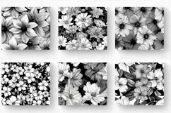 Summer Petals BW Floral Tumbler Wraps, 20oz Skinny Tumbler W Product Image 2