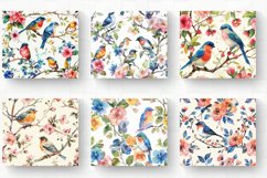 Watercolor Floral Birds Tumbler Wrap, 20oz Skinny Tumbler Wr Product Image 2