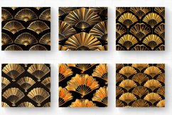 Golden Fan Motifs Tumbler Wrap, 20oz Skinny Tumbler Wraps Product Image 2