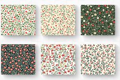 Red &amp; Green Cute Tiny Floral Tumbler Wrap, 20oz Skinny Tumbl Product Image 2