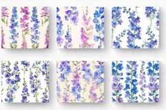 Watercolor Larkspur Flower Tumbler Wrap, 20oz Skinny Tumbler Product Image 2