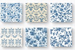 French Cottage core Blue Floral Tumbler Wrap, 20oz Skinny Tu Product Image 2
