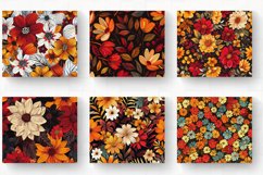 Abstract Fall Flowers Tumbler Wrap, 20oz Skinny Tumbler Wrap Product Image 2