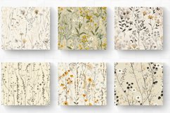 Neutral Wildflowers Tumbler Wrap, 20oz Skinny Tumbler Wrap Product Image 2