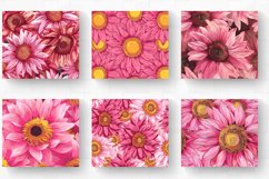 Pink Floral Sunflower Tumbler Wrap, 20oz Skinny Tumbler Wrap Product Image 2