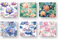 Watercolor Lotus Floral Tumbler Wrap, 20oz Skinny Tumbler Wr Product Image 2