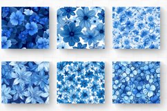 Blue Flowers Tumbler Wrap, 20oz Skinny Tumbler Wrap Product Image 2
