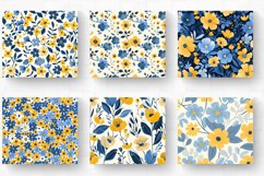Yellow &amp; Blue Cute Flowers Tumbler Wrap, 20oz Skinny Tumbler Product Image 2