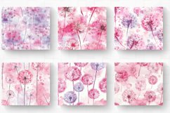 Watercolor Pink Dandelion Tumbler Wrap, 20oz Skinny Tumbler Product Image 2