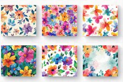 Colorful Watercolor Flower Tumbler Wrap, 20oz Skinny Tumbler Product Image 2