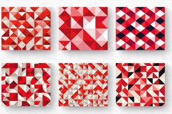 Red and White Geometric shape Tumbler Wrap, 20oz Skinny Tumb Product Image 2