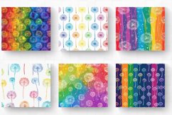 Rainbow Dandelions Tumbler Wrap, 20oz Skinny Tumbler Wrap Product Image 2