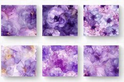 Lilac Alcohol Ink Flowers Tumbler Wrap, 20oz Skinny Tumbler Product Image 2