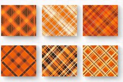 Fall Orange Plaid Tumbler Wrap, 20oz Skinny Tumbler Wrap Product Image 2