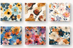 Abstract Boho Flowers Tumbler Wrap, 20oz Skinny Tumbler Wrap Product Image 2