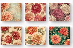 Vintage Dahlia Flowers Tumbler Wrap, 20oz Skinny Tumbler Wra Product Image 2