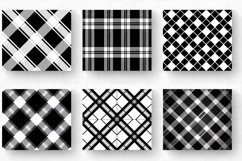 Black White Plaid Tumbler Wrap, 20oz Skinny Tumbler Wrap Product Image 2