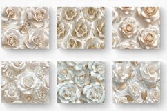 3D White Rose Gold Tumbler Wrap, 20oz Skinny Tumbler Wrap Product Image 2