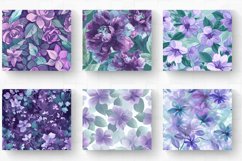 Emerald Purple Pastel Floral Tumbler Wrap, 20oz Skinny Tumbl Product Image 2