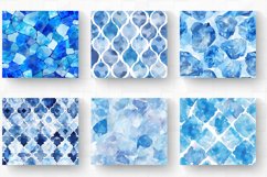 Watercolor Pastel Sapphire Blue Tumbler Wrap, 20oz Skinny Tu Product Image 2